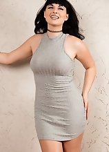 You'll Yank Your Cock Off Masturbating while Watching Bailey in Her New Sexy Grey Dress